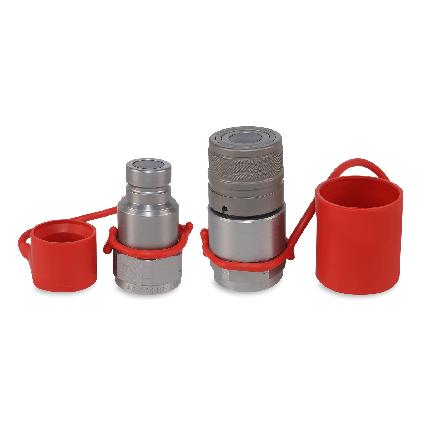 3/4″ Flat Face Hydraulic Quick Couplers Set – 1″ NPT Thread