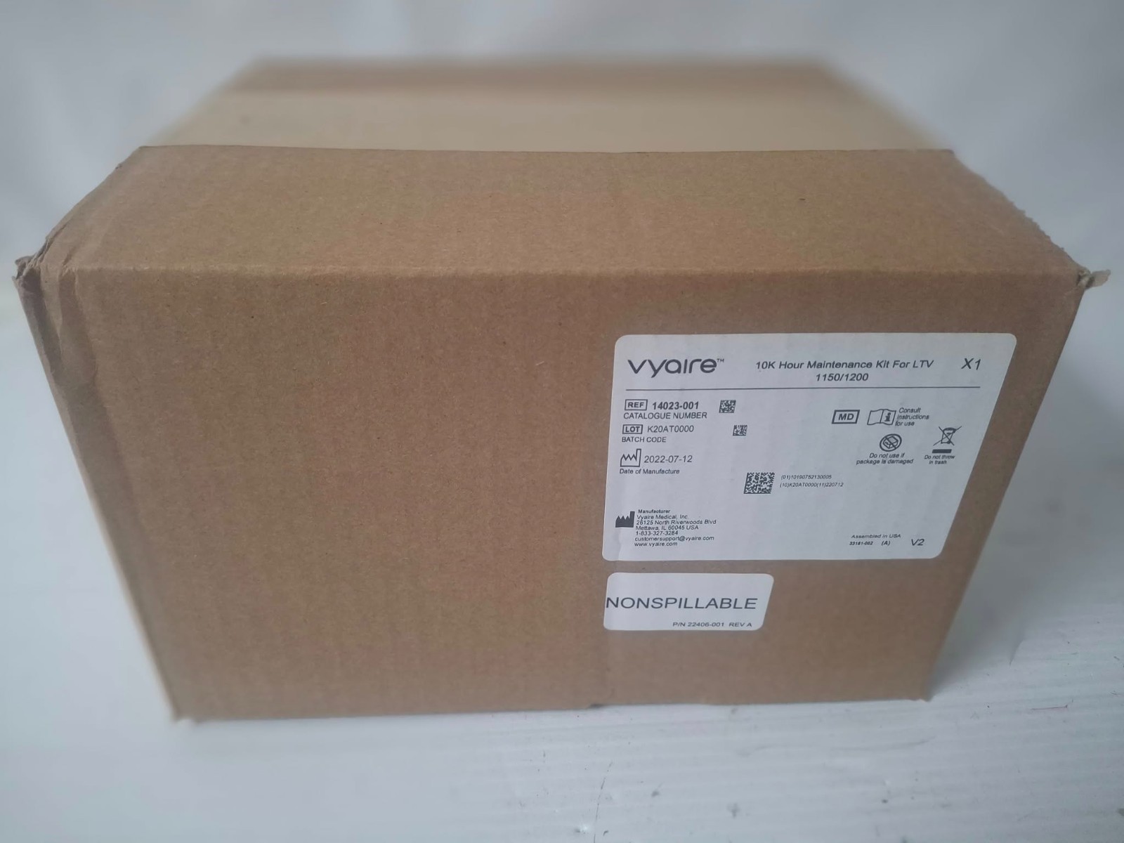 Vyaire LTV 1100 1150 1200 10K Preventive Maintenance Kit Carefusion Ventilator