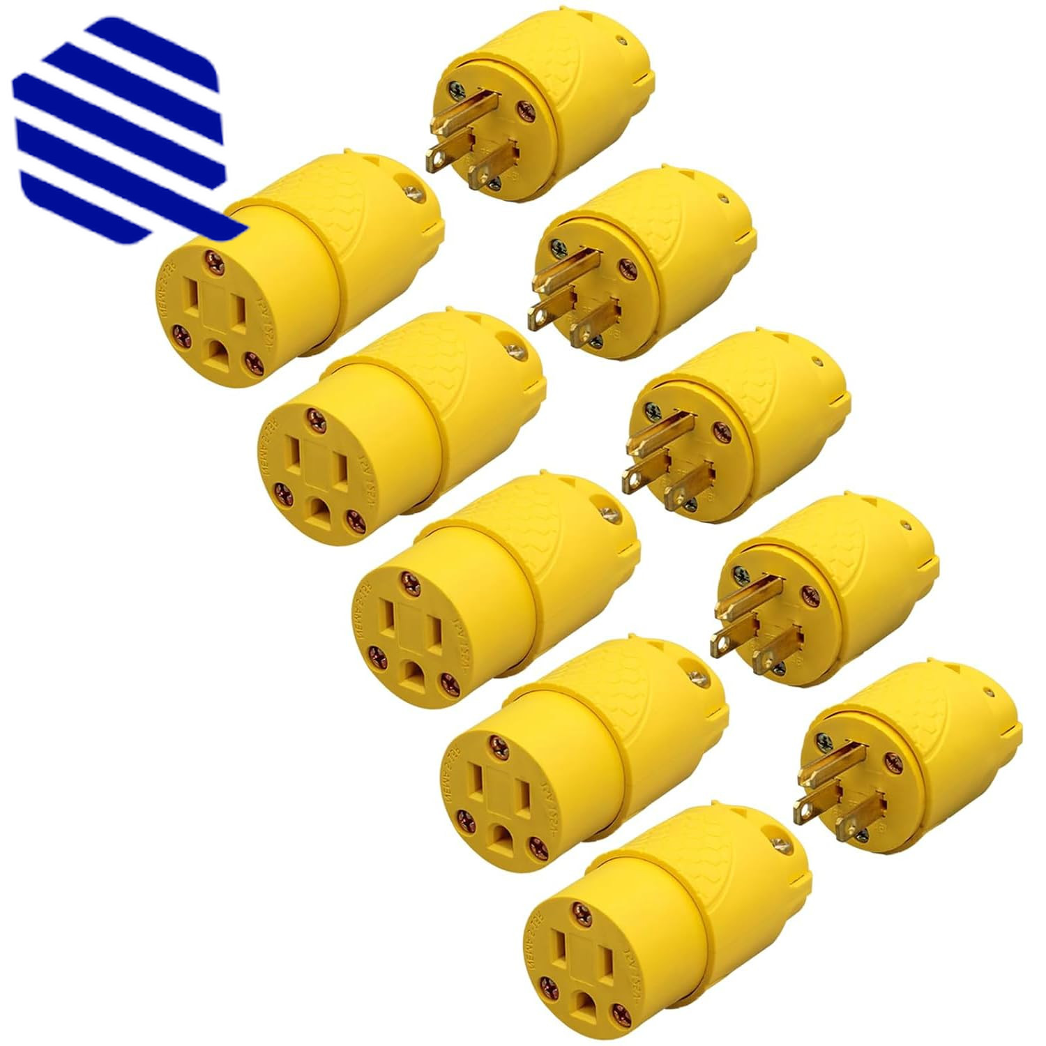 Electrical Replacement Plug & Connector Set Extension Cord Ends Male and Female