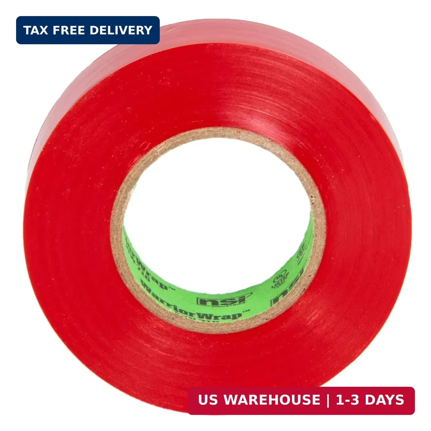 WarriorWrap General 3/4 in. x 60 ft. 7 mil Vinyl Electrical Tape, Red