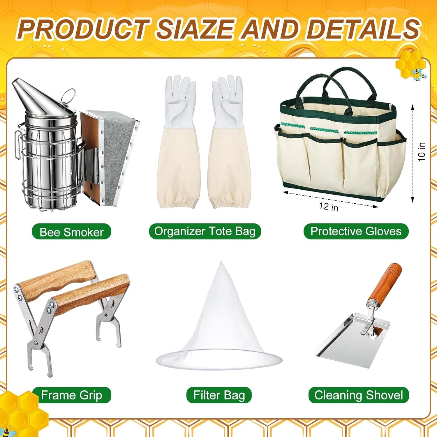 30 Pcs Beekeeping Supplies Tools Bee Suit Bee Keeping Starter Kit Bee Keeper …