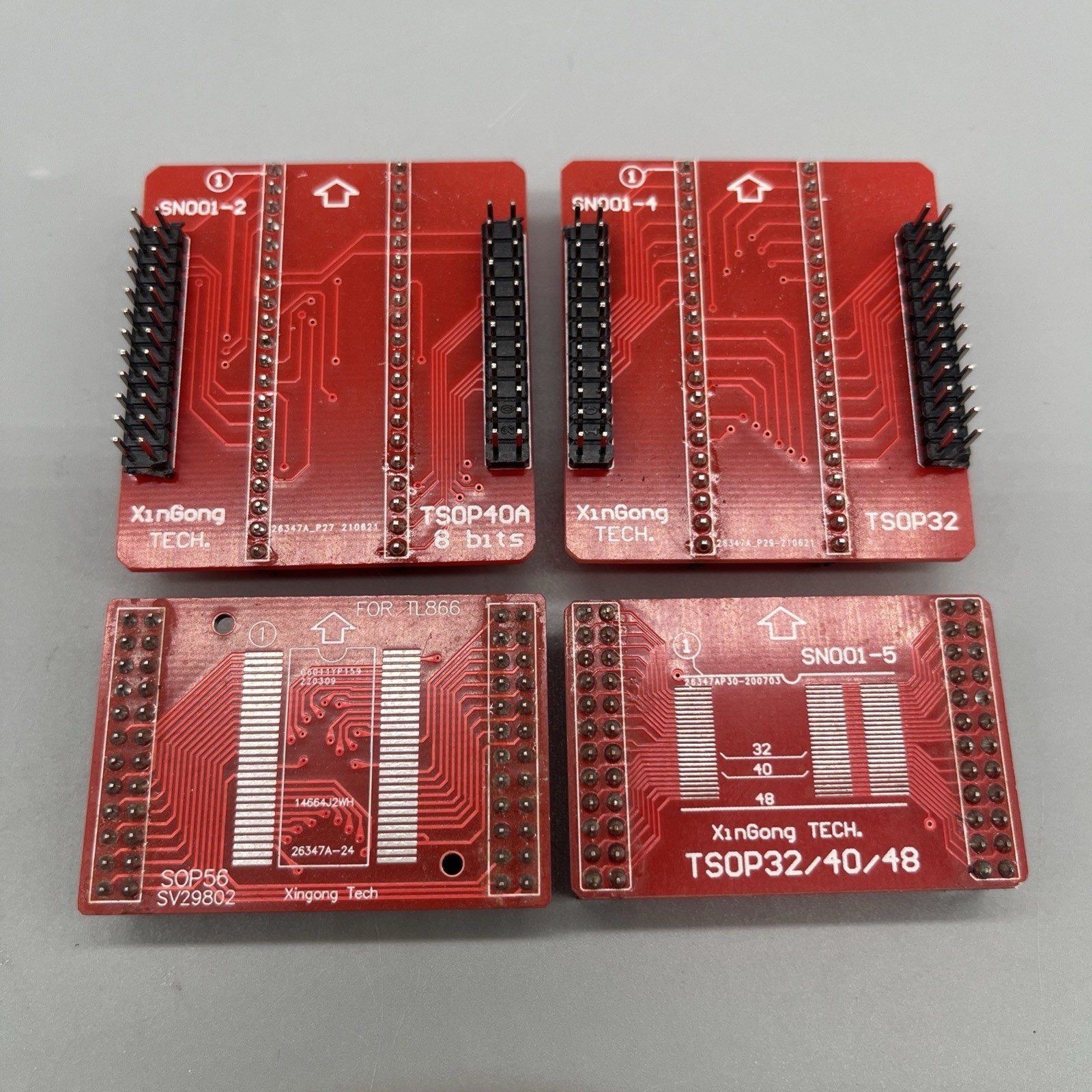 SN001-5 TSOP32/40/48 SN001-4 TSOP32 TL866 SPO56 SN001-2 TSOP40A Xingogn TECH
