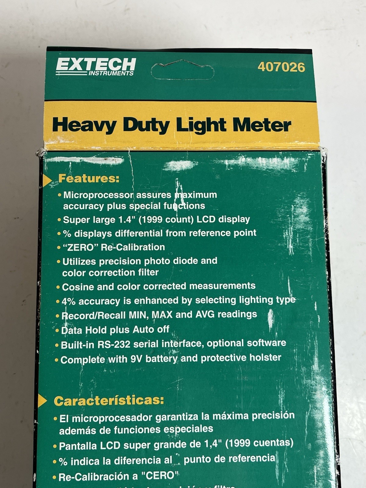 Extech 407026 Foot Candle/Lux Heavy Duty Light Meter