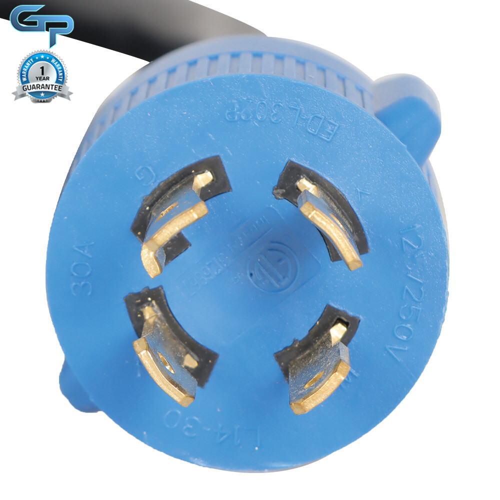 30Amp 25FT Generator Cord L14-30P to L14-30R + Power Inlet Box Waterproof Combo