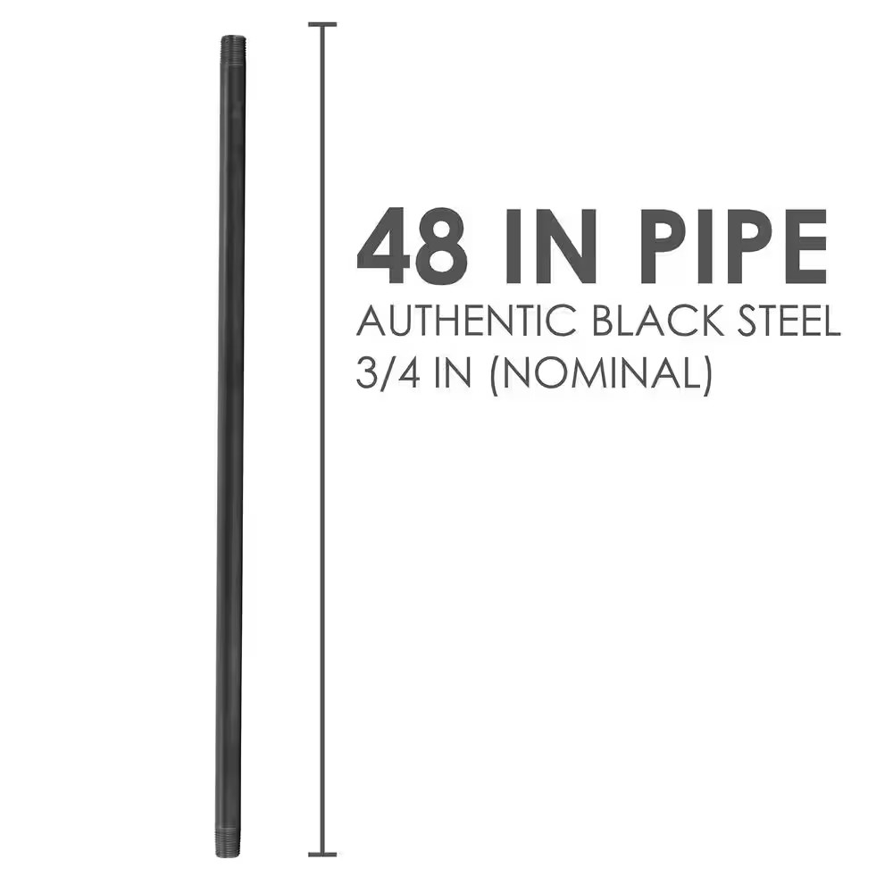 3/4 In. X 4 Ft. Black Steel Sch. 40 Cut Pipe