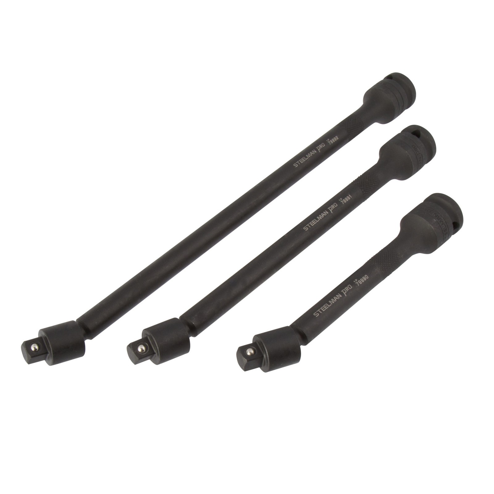 Steelman 3 Pc 1/2-in Drive, 3/8-in Swivel Impact Extension Adapter Set 79989