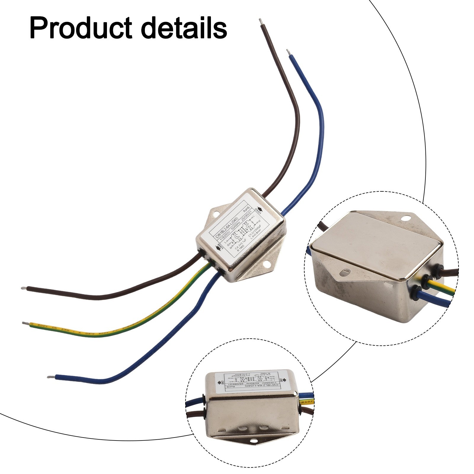AC Power Filter Line for CW1BL2 3A 6A 10A Suitable for Electronic Equipment