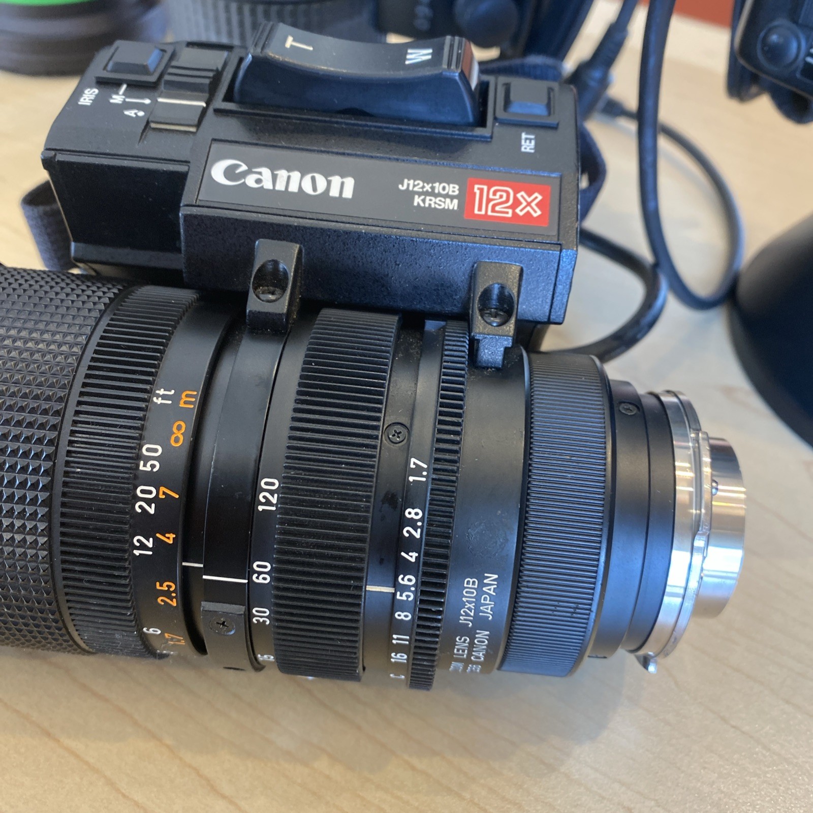 Canon Macro TV Zoom Lens J12X10B 10-120Mm 1:1.7 Servo J12x10B KRSM 12x Bx#1 L#24