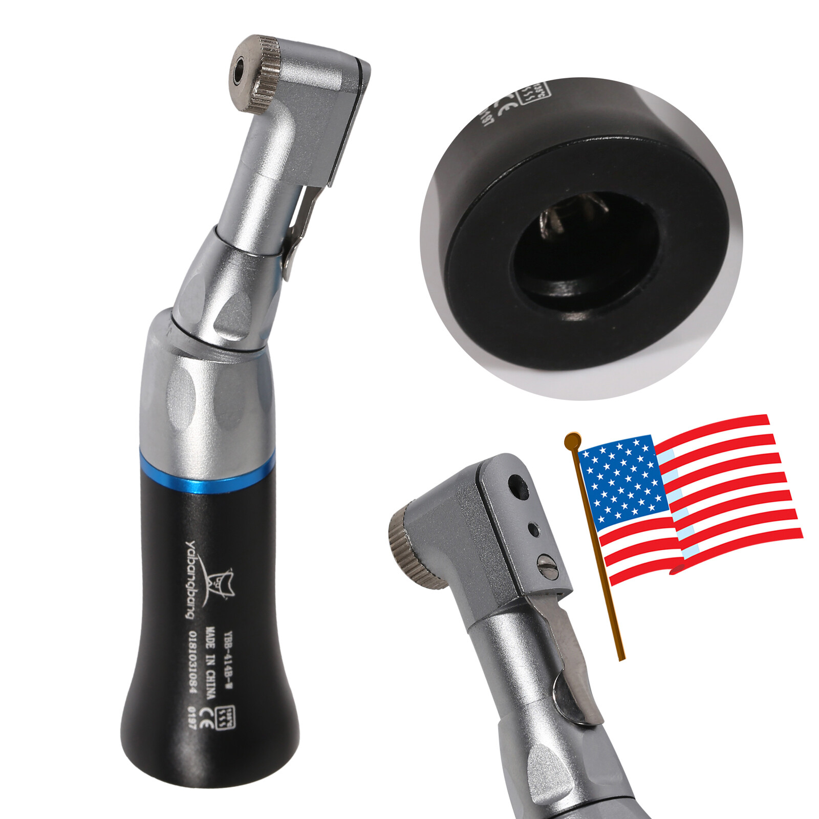 Dental Low Speed Handpiece Contra Angle Straight Air Motor / 4:1 Hygiene Prophy
