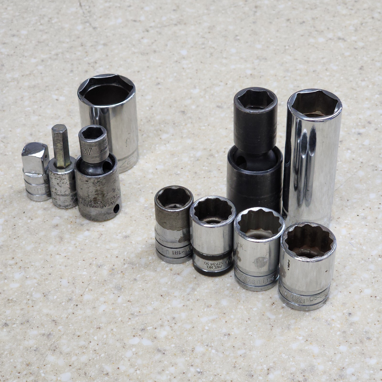 Snap-On 3/8″ & 1/2″ Drive 6 & 12 Point Metric & Standard 10 Piece Set