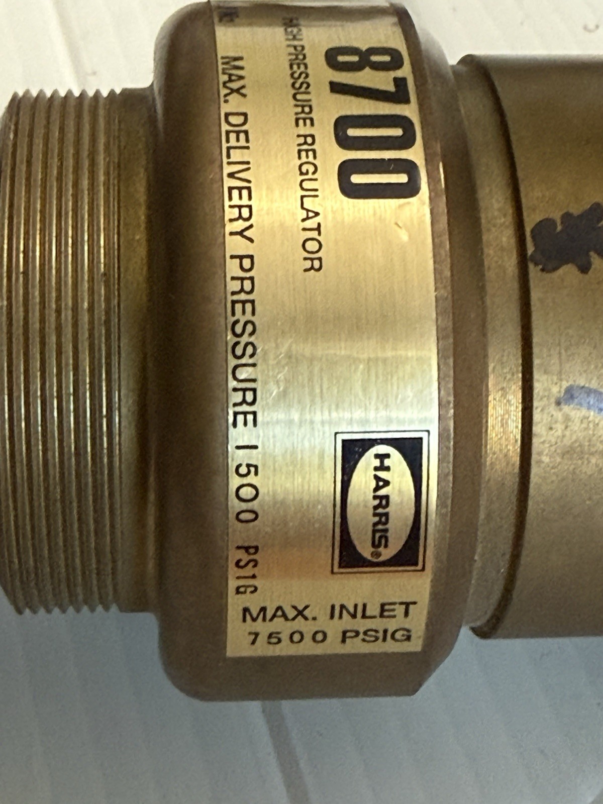 Harris 8700-1500-677 Ar, He, N2 High Delivery Pressure Regulator PN: 3200320