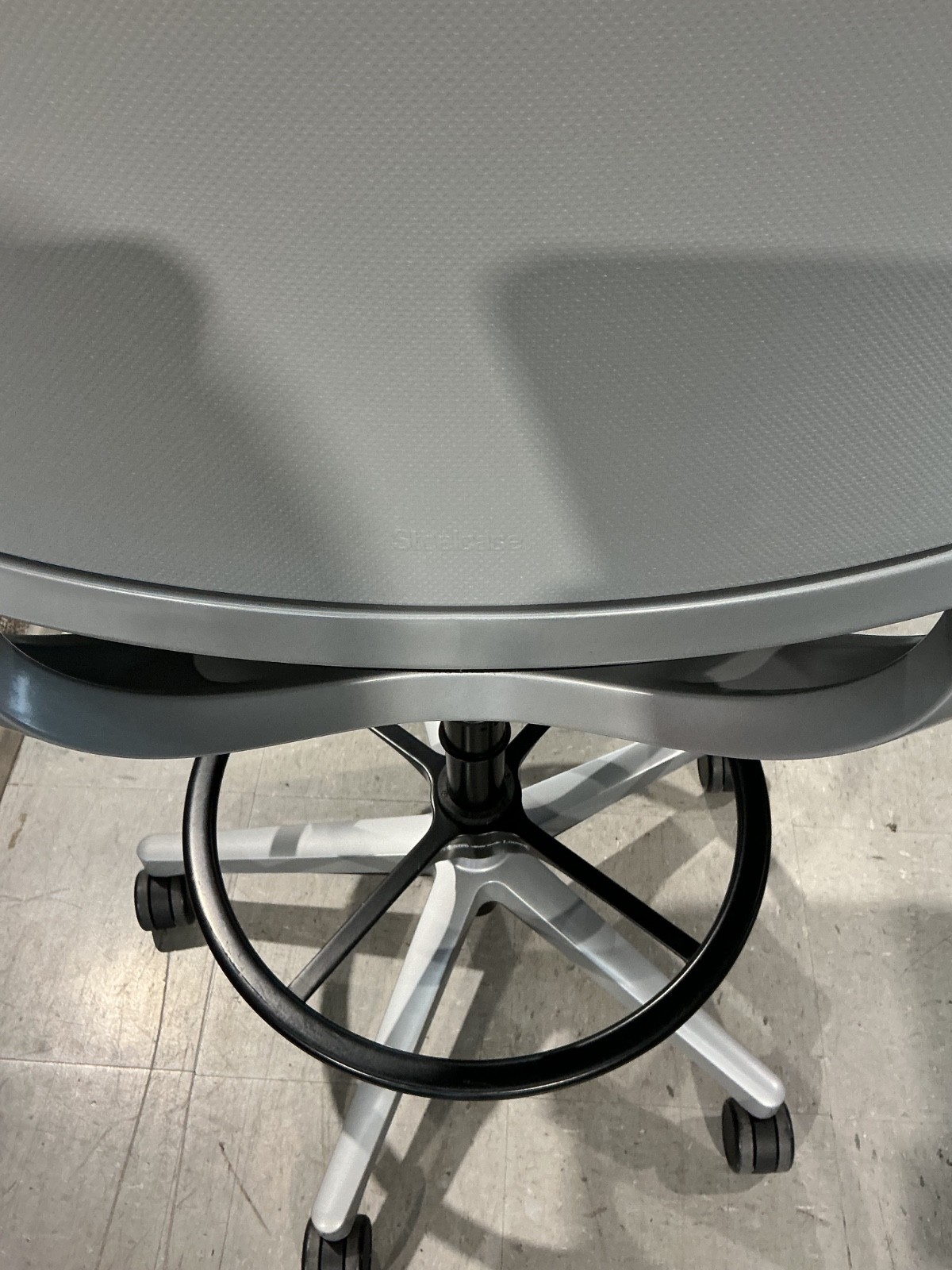 Steelcase Amia Drafting Chair w/ Arms in Gray