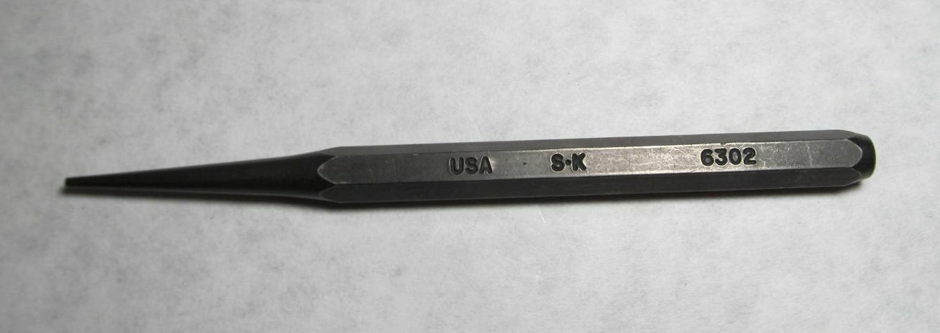 NEW SK TOOLS MODEL 6302 1/16″ STARTER PUNCH S-K USA MADE