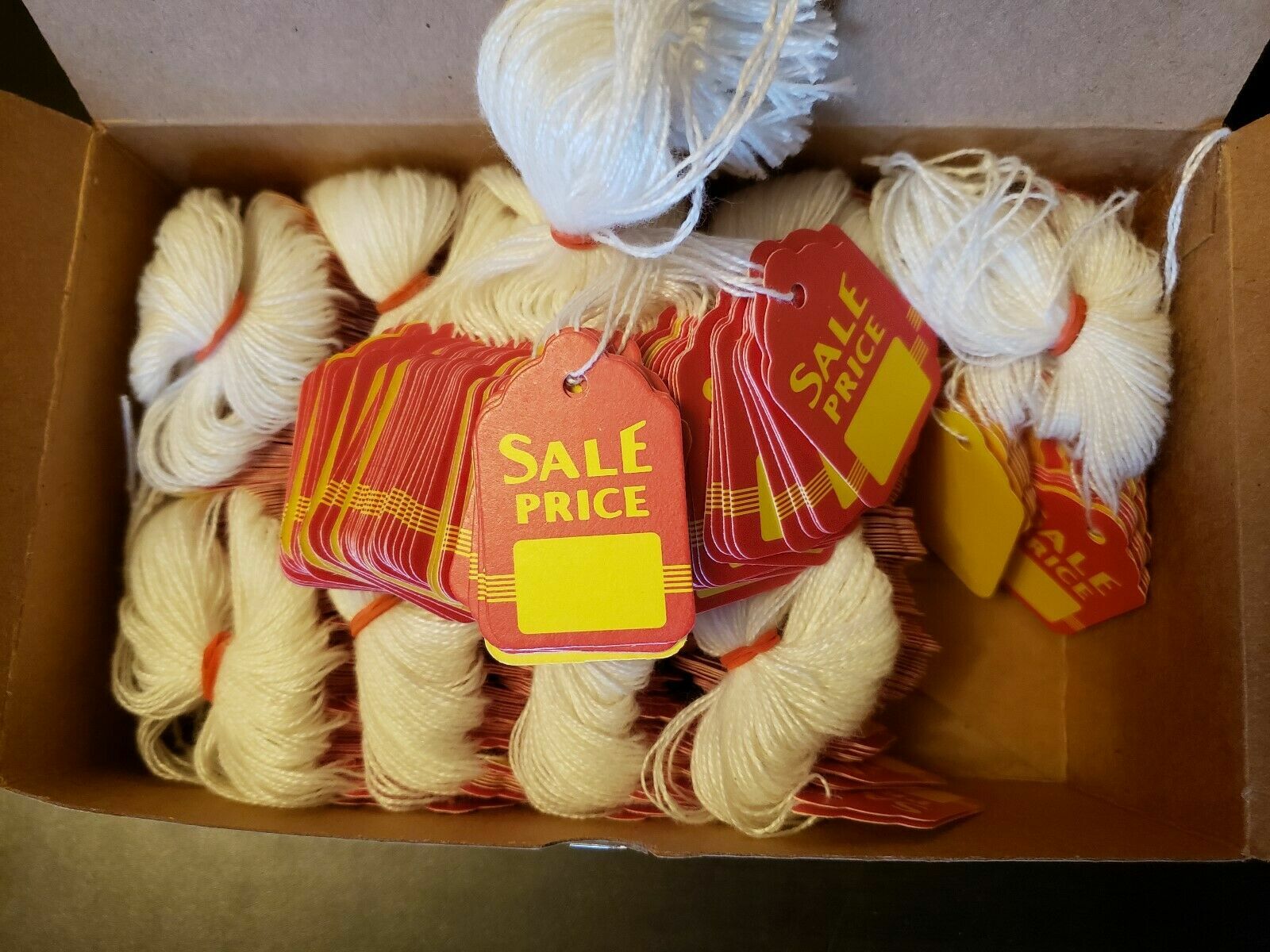 Red Yellow Sale Price Strung Merchandise Price Tags Retail String Hang Coupon