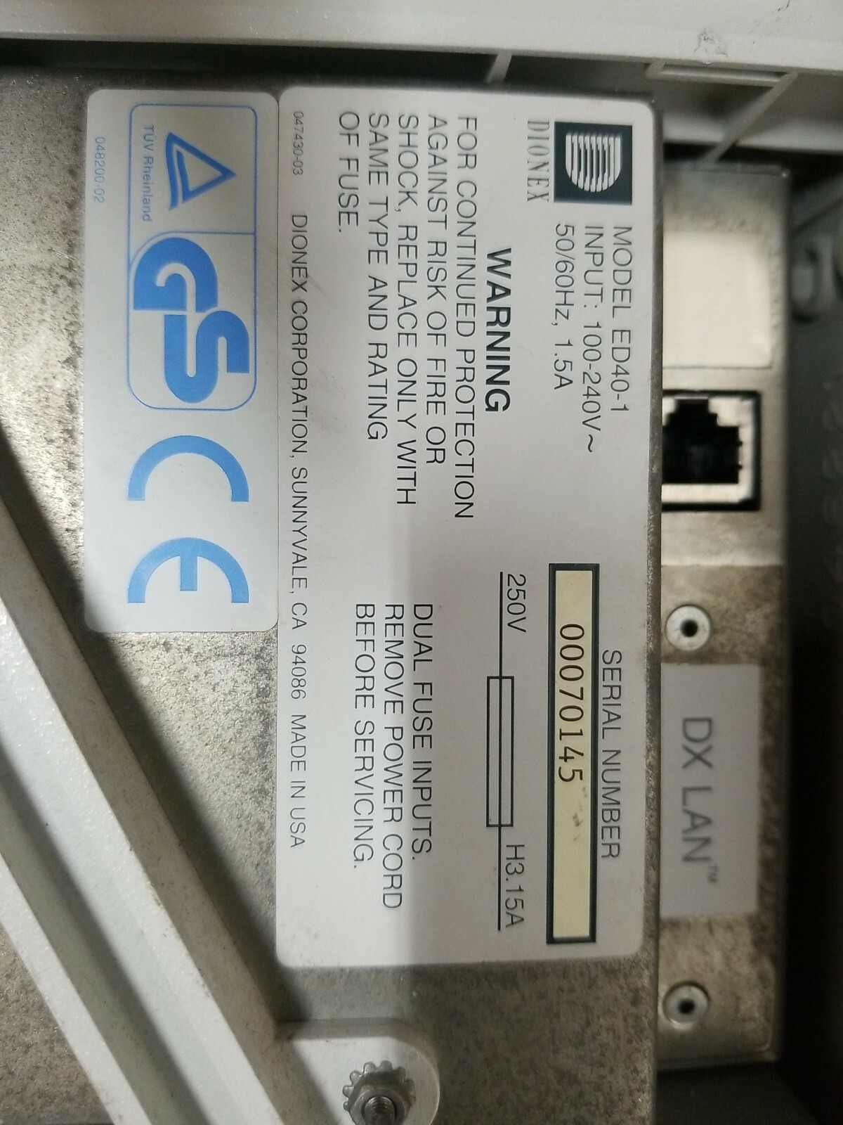 Dionex ED40 Electrochemical Detector ED-40