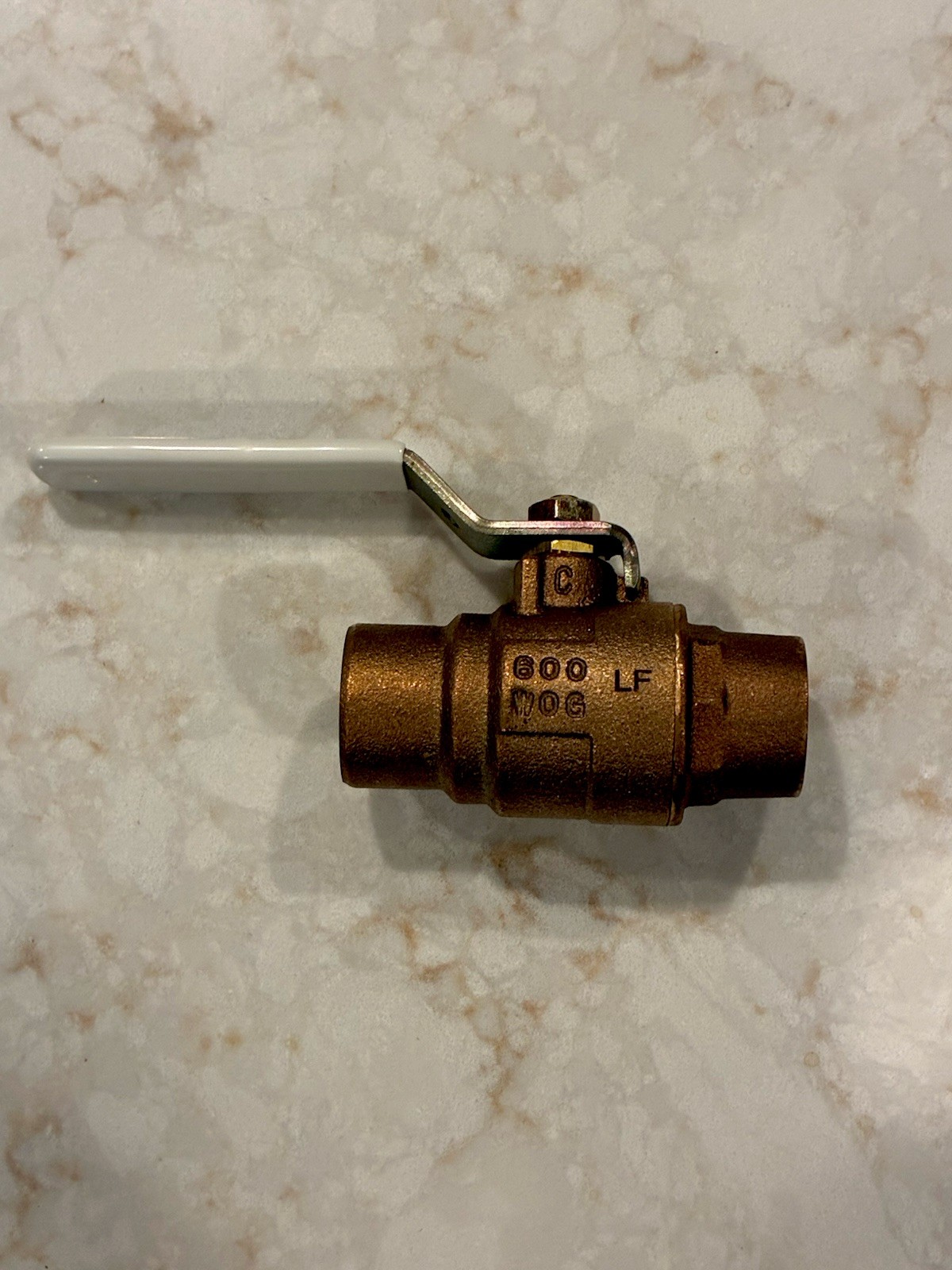 (Box 6) 1” Sweat Std. Port Lead-Free Bronze Brass Ball Valves 600 WOG, 150 WSP