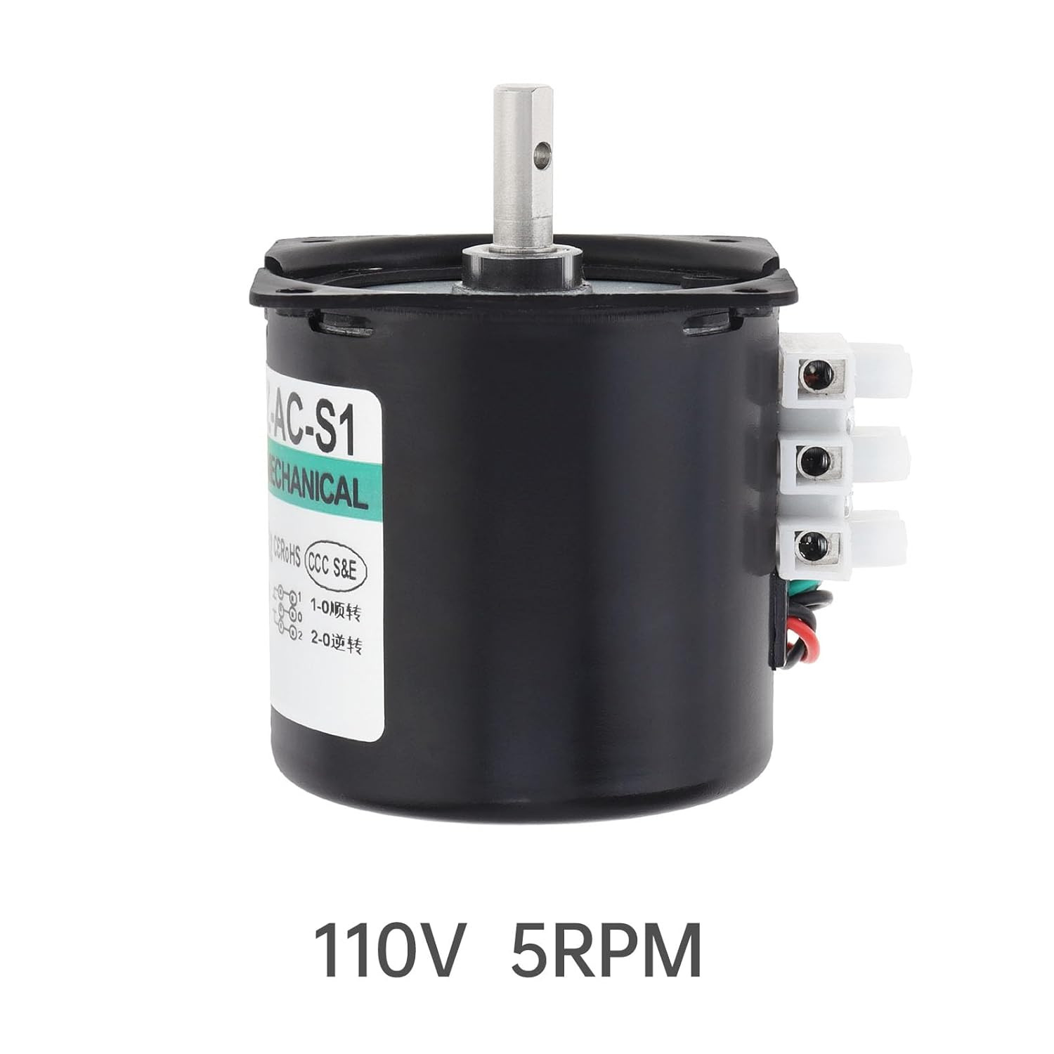 5 RPM Synchronous Gear Motor, AC Motor 110V 60KTYZ CW/CCW High Torque Permanent