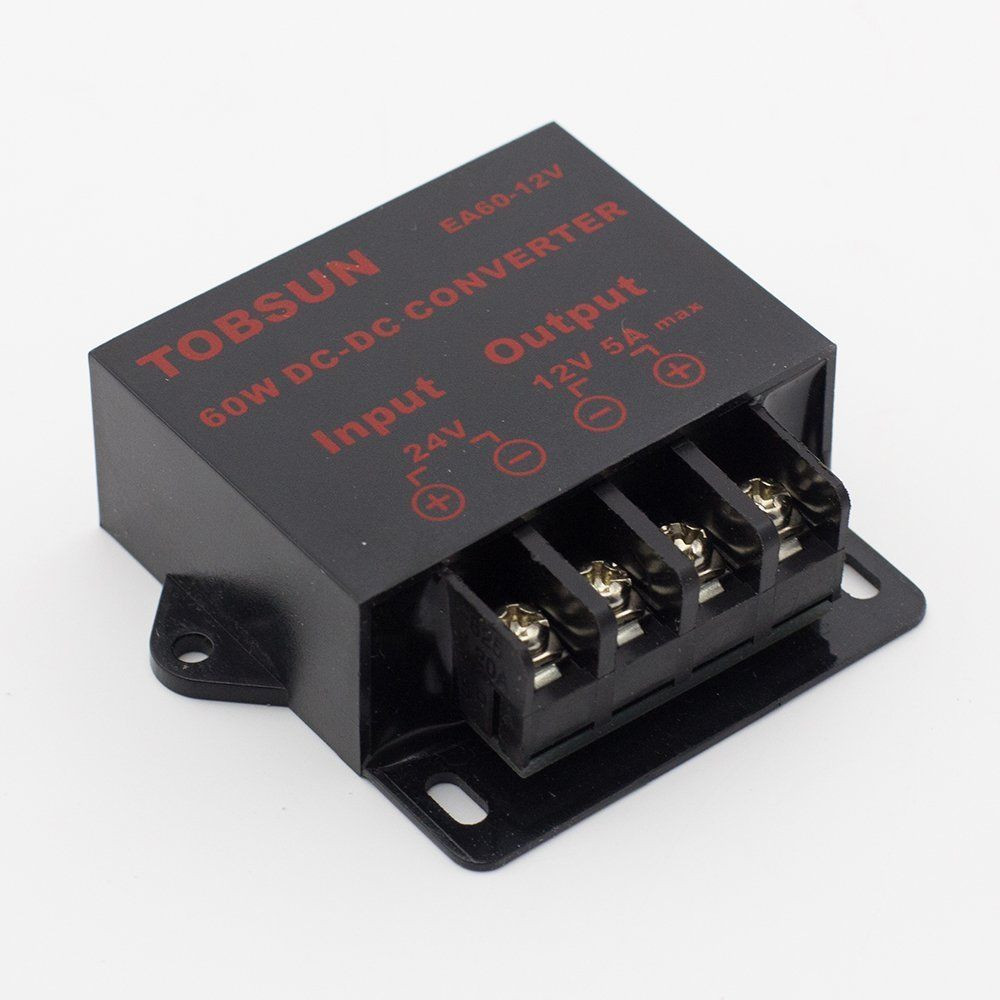 Voltage Regulator DC 24V to DC 12V 5A 60W Power Converter Step Down Buck Reducer