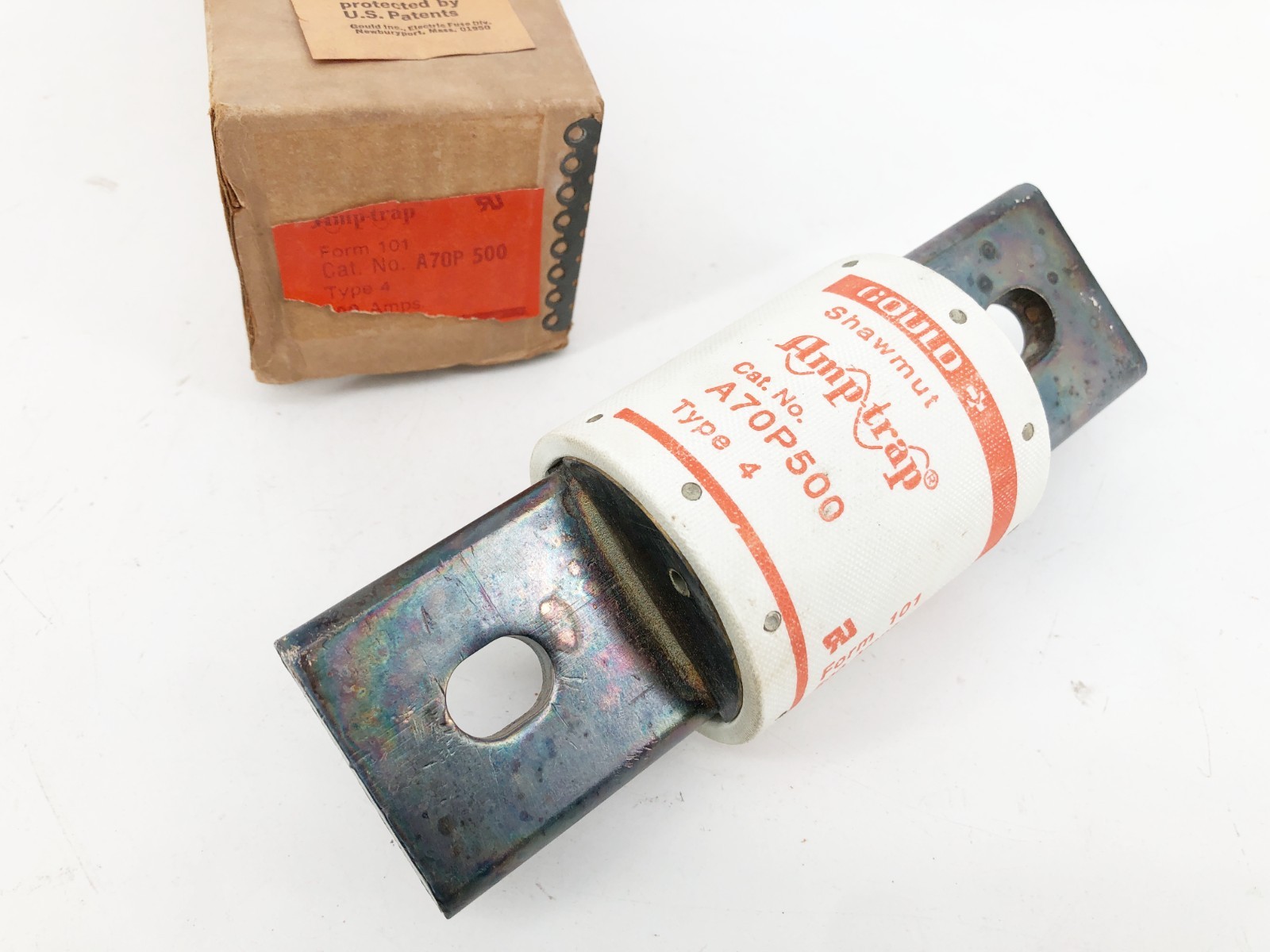 New Gould Shawmut A70P500-4 Amp-Trap Fuse 500A 700V Type 4 Form 101