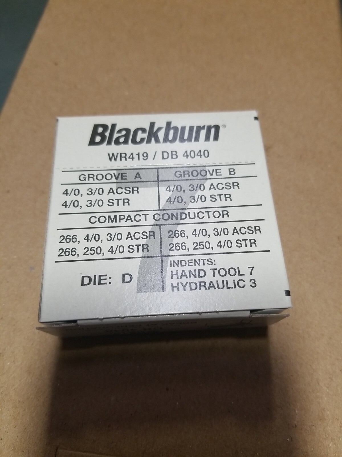 25-PACK THOMAS & BETTS BLACKBURN WR419 WIDE RANGE COMPRESSION CONNECTOR H-TAP