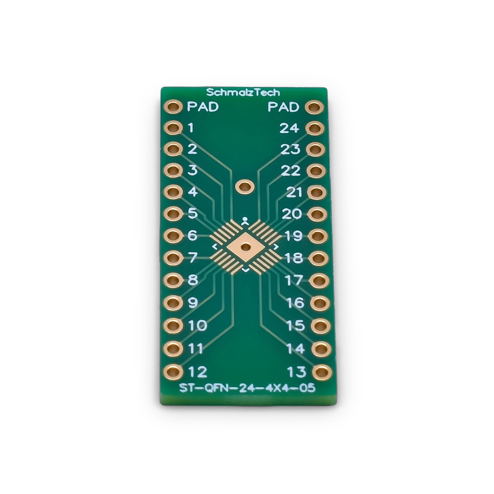 QFN-20, 4mm x 4mm, 0.5mm Pitch SMD to DIP Adapter, ST-QFN-20-4X4-05, 3 Pieces