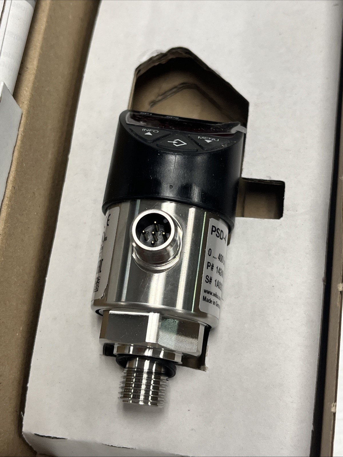 Wika PSD-4 Part number 14240496 Pressure Sensor 0 … 400bar 15…35V 4-20 mA