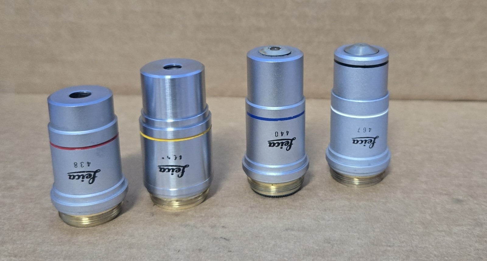 LEICA ATC 2000 MICROSCOPE OBJECTIVES 4 X/ 10X/ 40X/100X/ (INV02 BINX001C)
