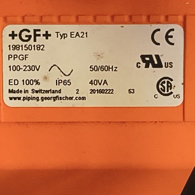 GF EA21 Damper Actuator Corded Electric 100-230V 50/60Hz IP65 198150182