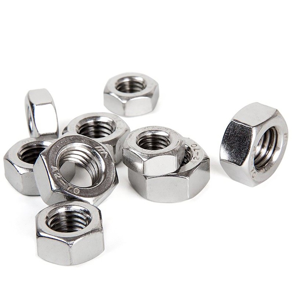 M1.0 M1.2 M1.4 to M64 Hex Full Nuts DIN 934 A2 & A4 Stainless Steel Hexagon Nuts