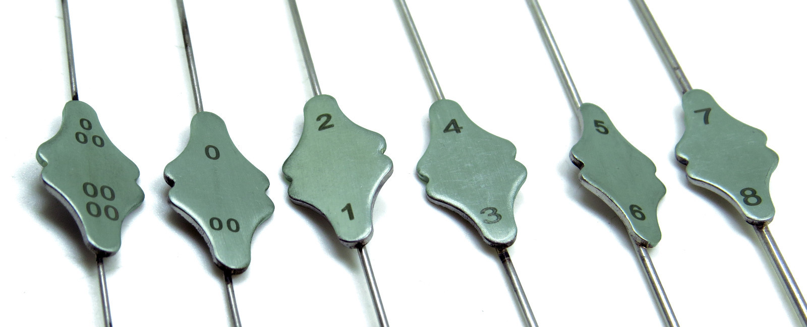 6 Pcs Bowman Lacrimal Probe 6″ Surgical Dental ENT 0000-000,00-0,1-2,3-4,5-6,7-8