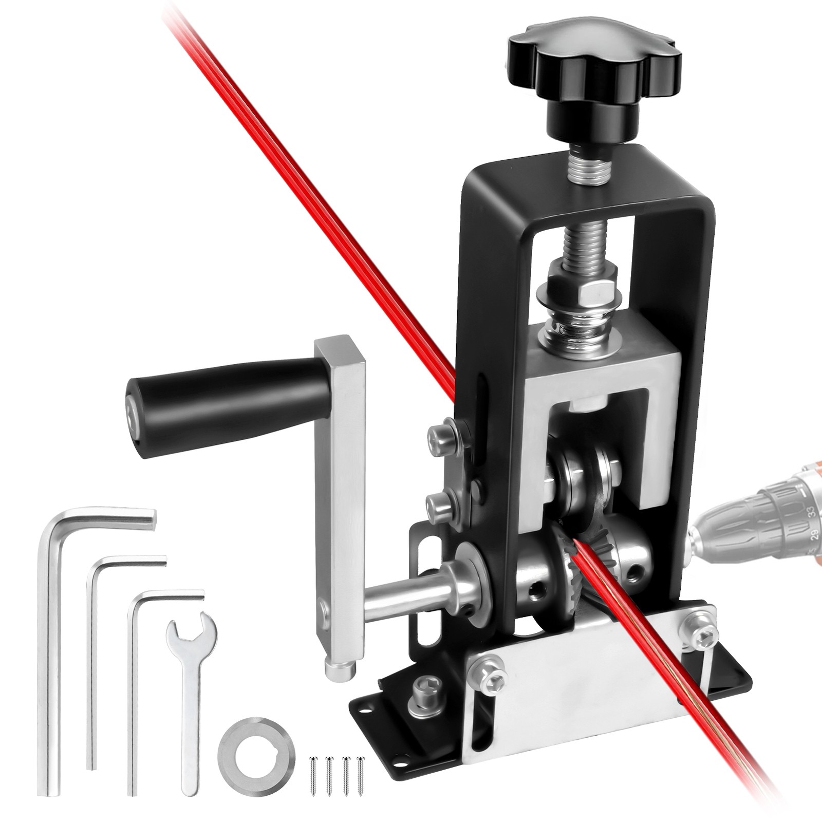 Manual Wire Stripping Machine Drill Powered Hand Crank Wire Stripper Tool 1-25MM