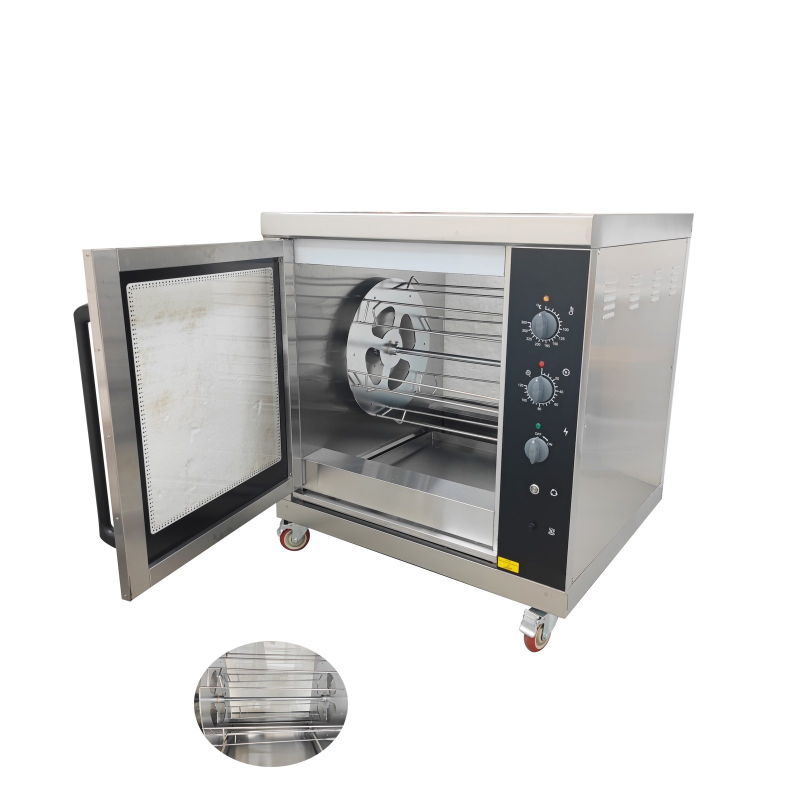 HEJ-201 Type 220V Powered Chicken Rotisserie Machine 122-572℉ Rotisserie Machine
