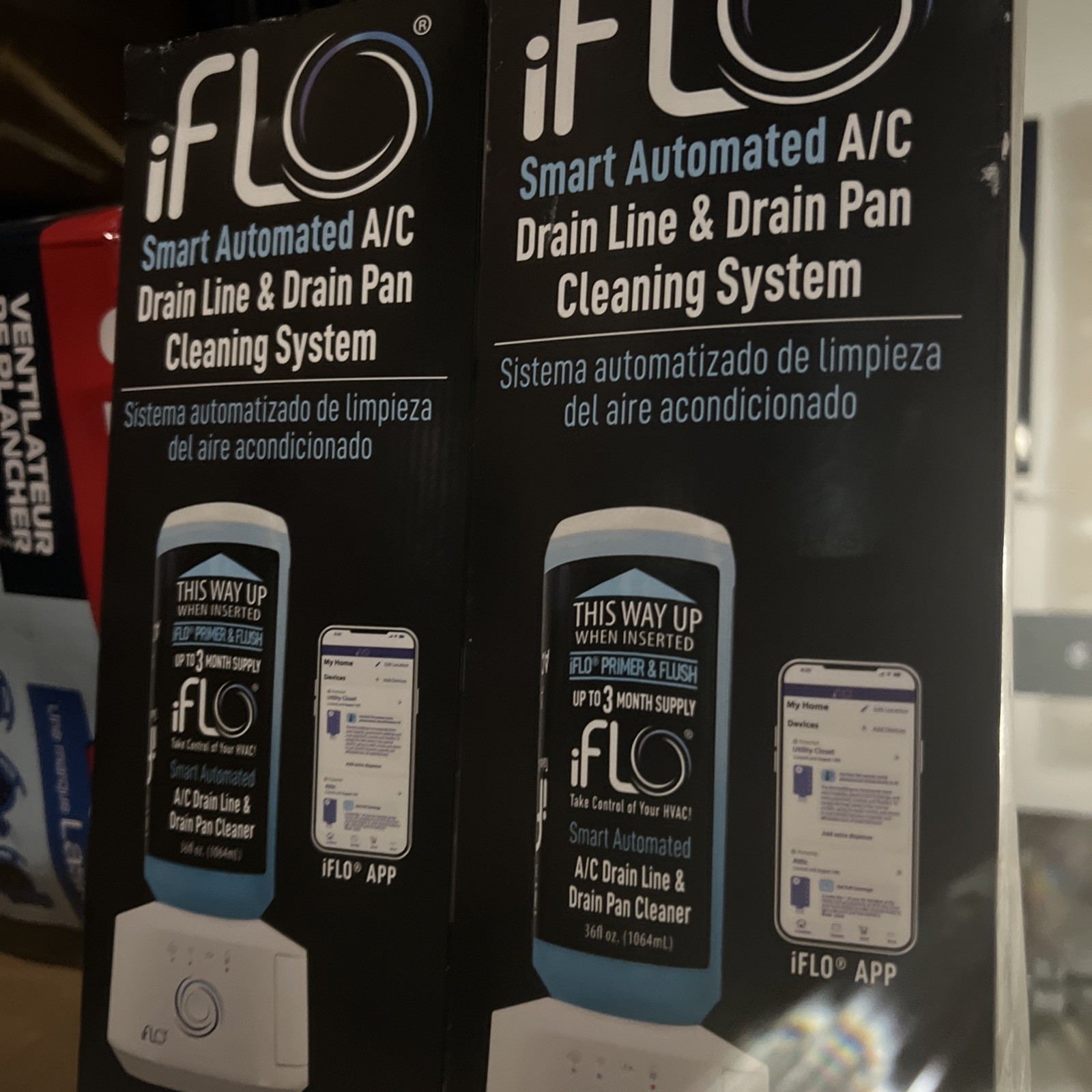 iFLO Smart Automated A/C Drain Line Cleaning System/ HVAC 3 Month Refill Kit