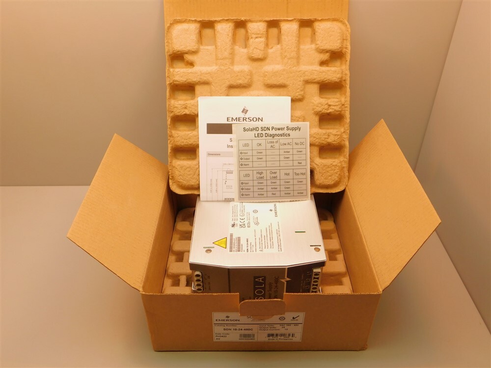 Emerson SOLA HD SDN 10-24-480C 3-Phase 380-480VAC In, 24VDC Output Pwr. Supply