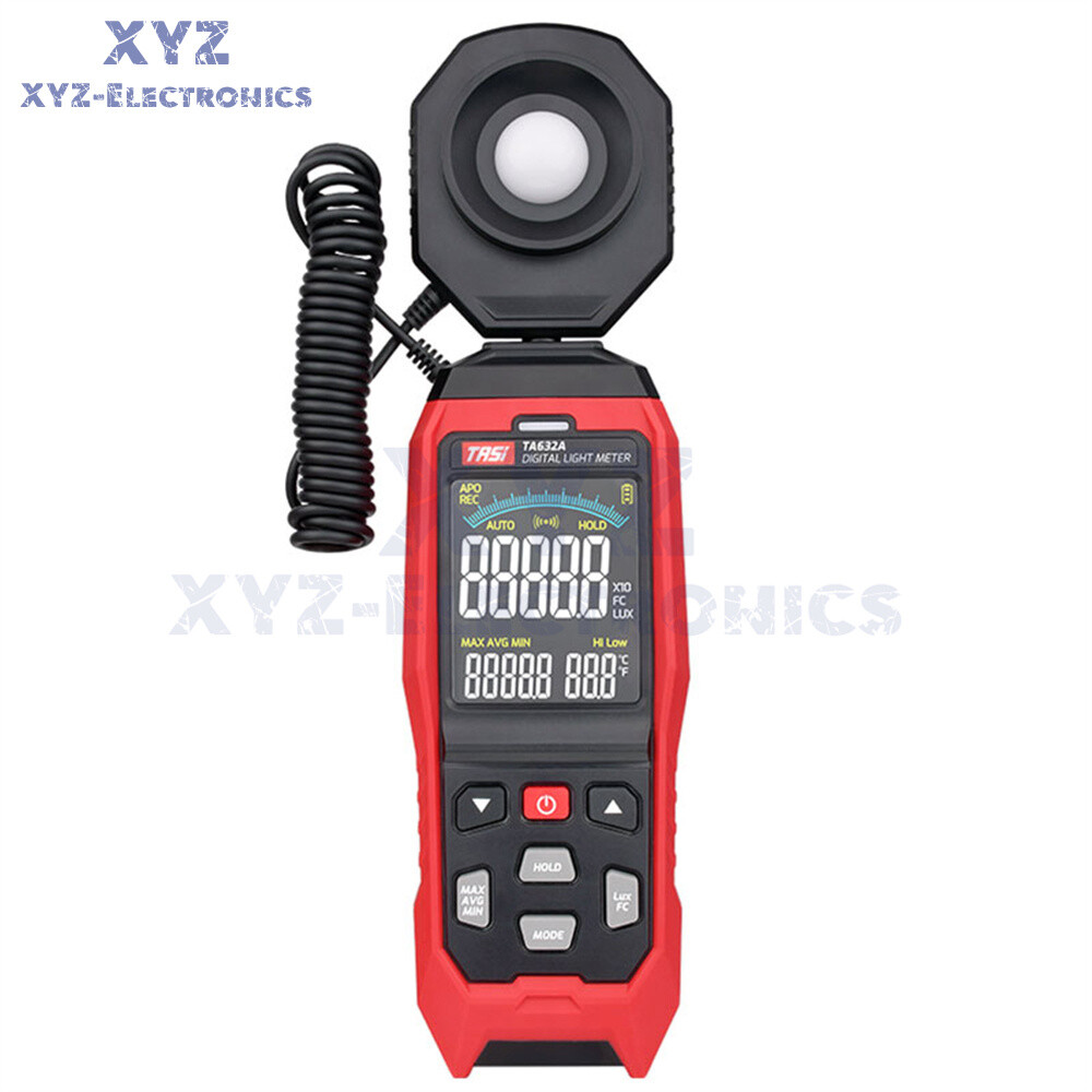 TASI TA632A/TA632B Digital Light Meter Luxmeter Illuminometer Lux/Fc Photometer