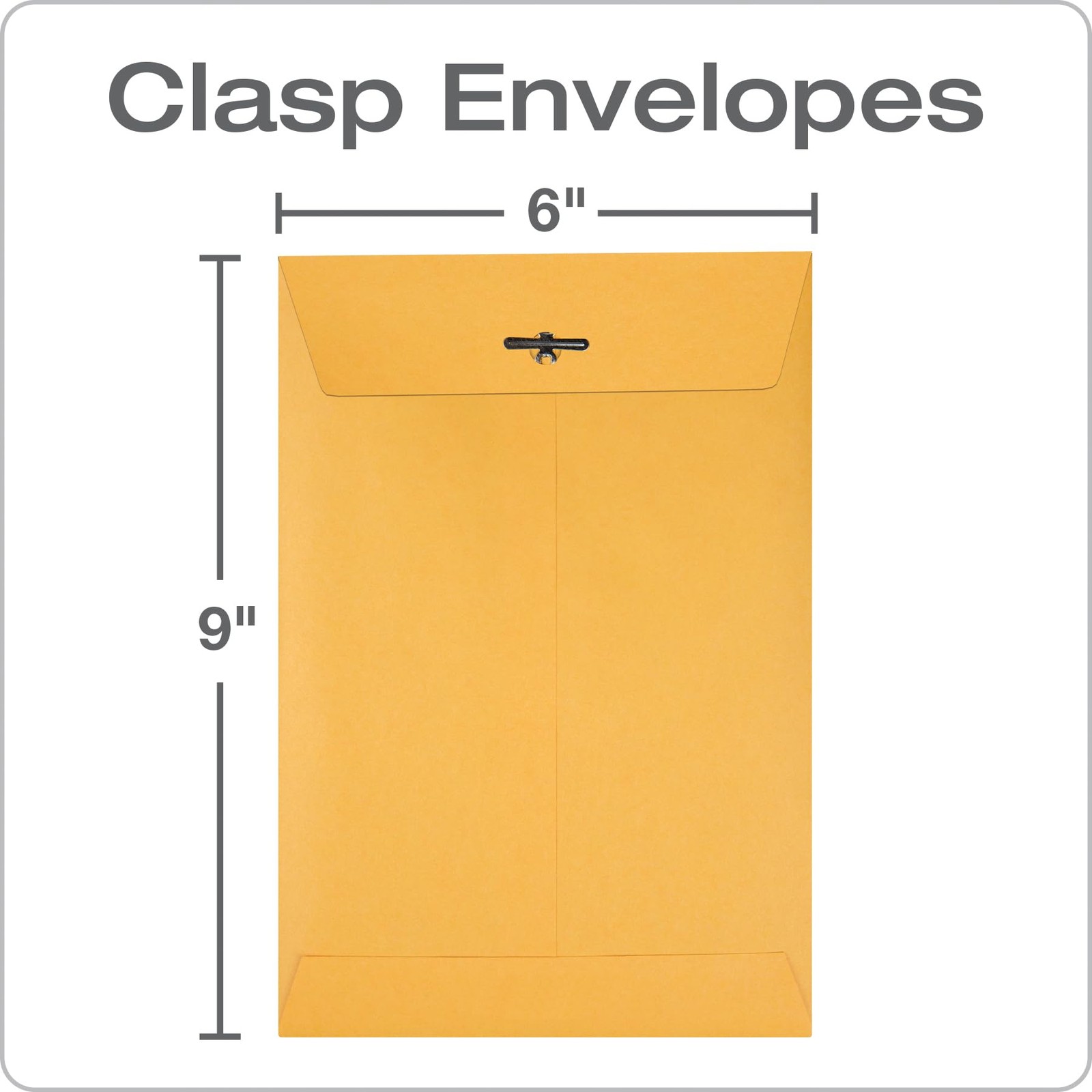 Quality Park 6 x 9 Clasp Envelopes, and Gummed 6 x 9 Inches, Kraft