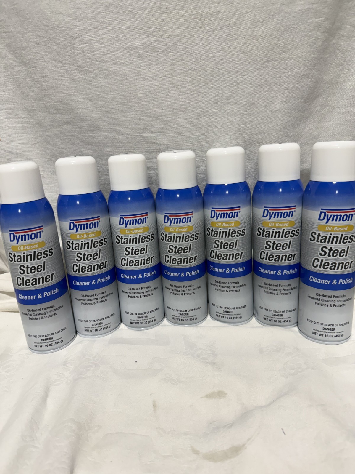 Lot of 7 Dymon 20920 Oil-Based Stainless Steel Cleaner & Polish Aerosol 16 oz