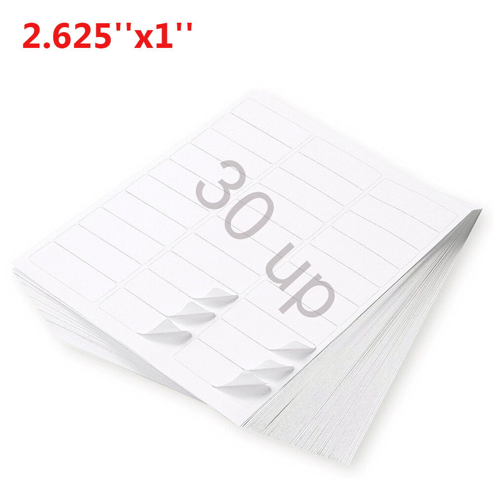 Premium Shipping Address Mailing Labels 1″ x 2 5/8″ 30 Labels Per Sheet (30 UP)