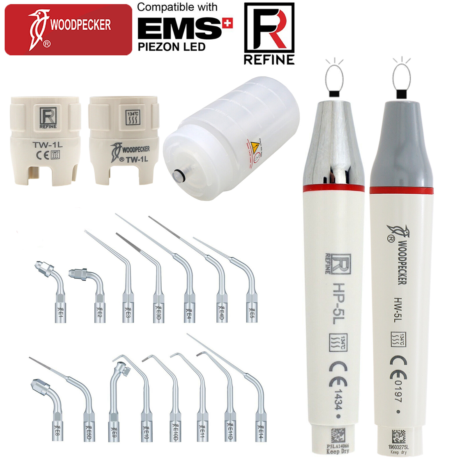 Woodpecker Dental Ultrasonic Piezo Scaler LED Handpiece fit UDS EMS PIEZON