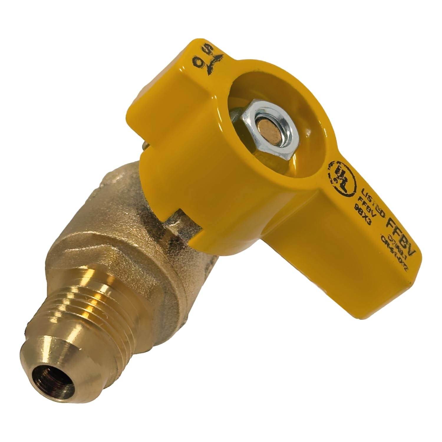 1 Pack 3/8″ Flare x 3/8″ Flare Gas Valve, 1/4″ Turn