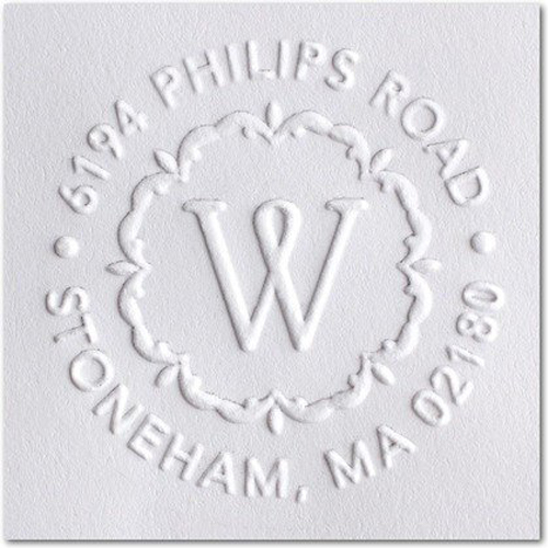 Custom Embosser Seal Shiny EZ-Seal Round Decorative Personalized Custom Address