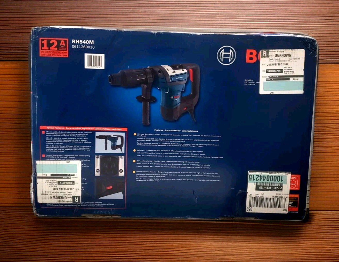 BOSCH RH540M SDS-Max 12A 1-9/16 Combination Concrete/Masonry Rotary Hammer Drill