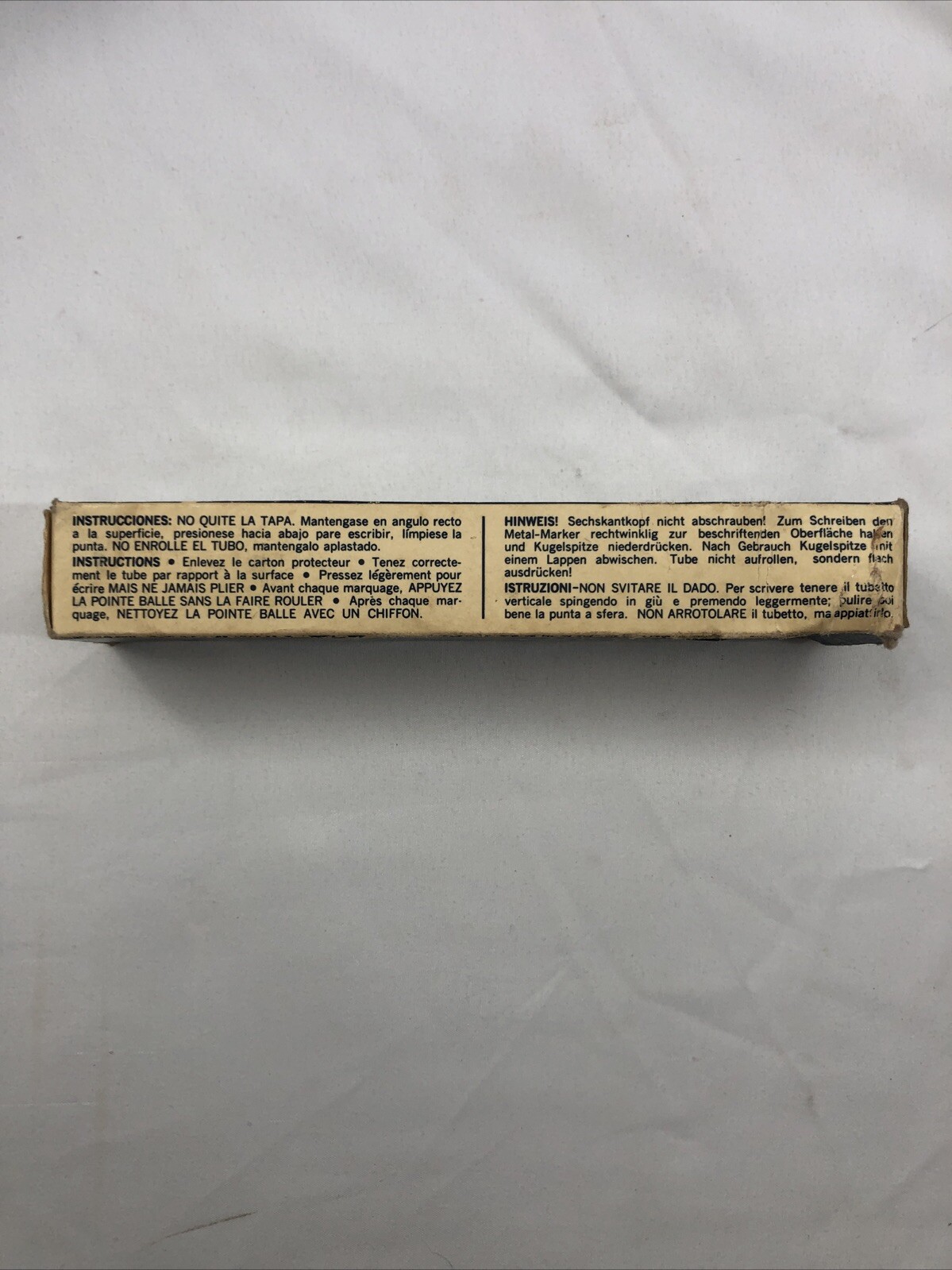 New NISSEN Metal Marker in Yellow 5/64″ in Original Box Low Chloride NOS