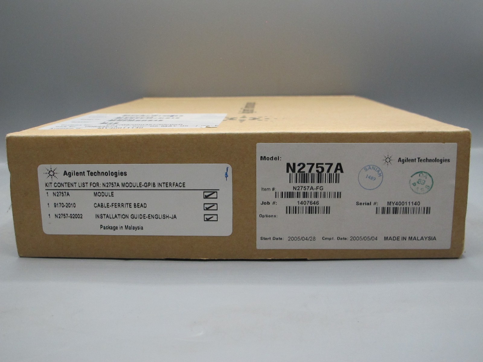 NEW Agilent Technologies N2757A GPIB Interface (FREE SHIPPING!)