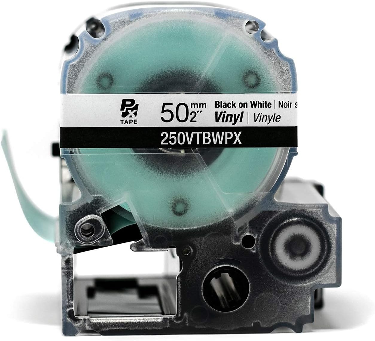Epson LABELWORKS 250VTBWPX Black on White 2″ (50mm) Vinyl Label Tape **5-PACK**