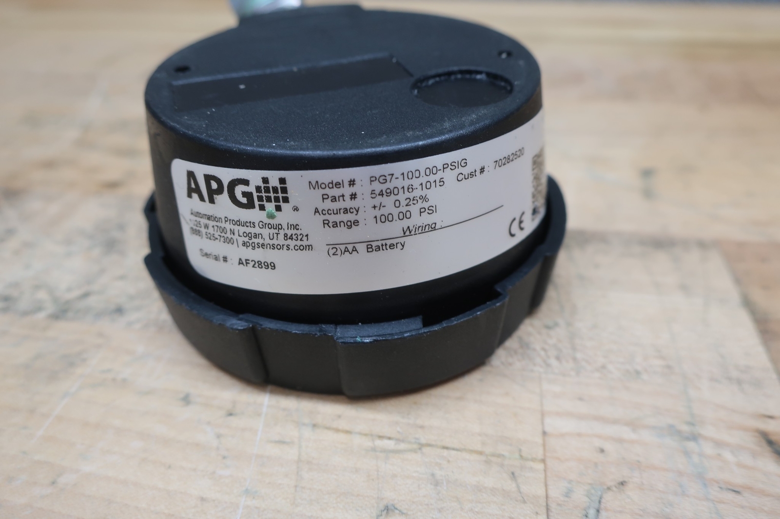 APG PG7-100.00-PSIG #549016-1015 Digital Pressure Gauge