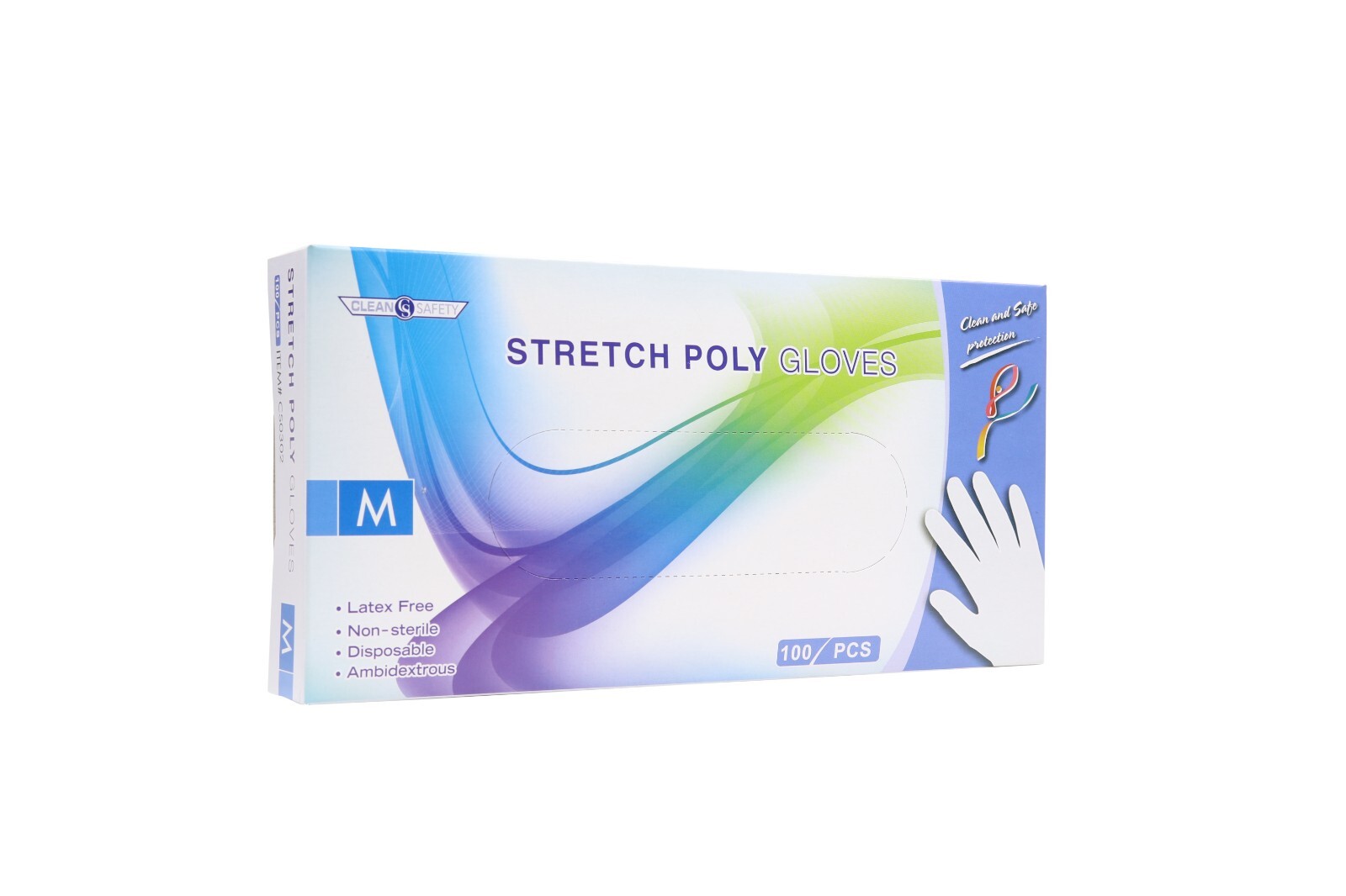 Stretch Poly Exam, Medium, 100 200 300 400 500 Medical Gloves – Free Shipping