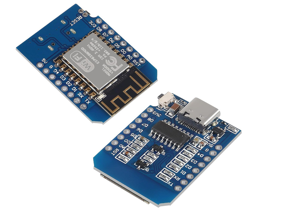 2-Pack ESP8266 D1 Mini USB-C ESP-12F CH340 4MB WiFi Development Boards