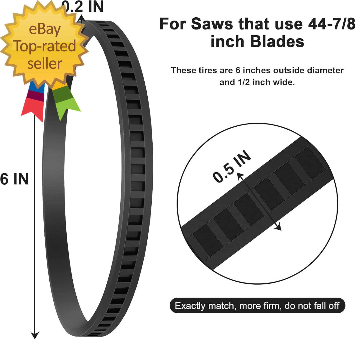 2 Pack Blade Pulley Tires Replacement for Bandsaw Part Deep Cutting Blades 6230