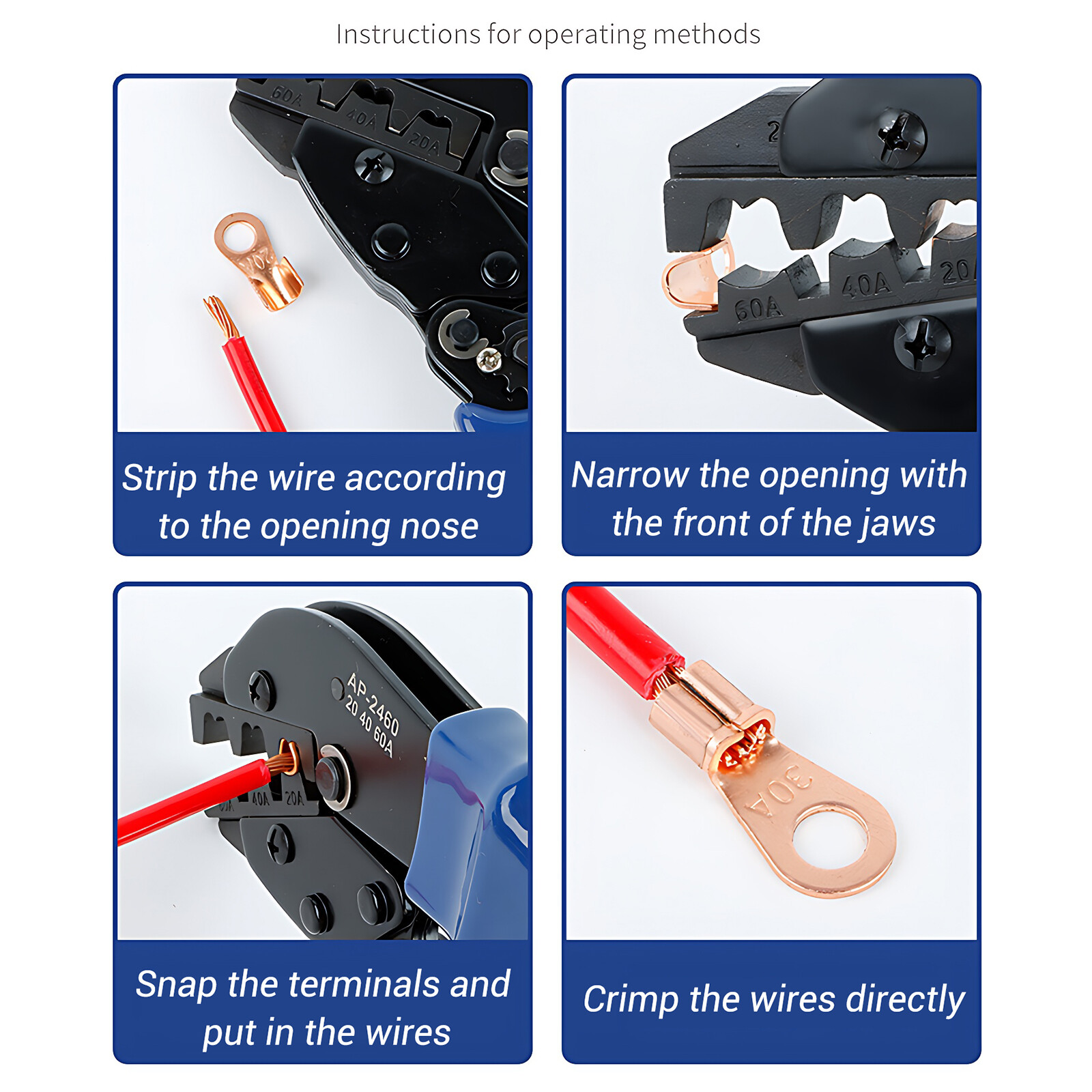Open Cable Lugs Copper Ring Terminal Electrical Wire Crimp Connectors OT 3-1000A